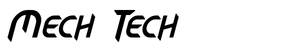 Mech Tech font preview